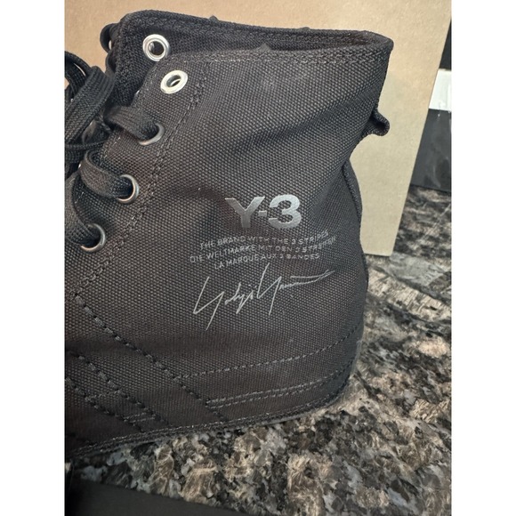 Y-3‎ Men\'s Nizza Hi Adidas High Top Sneakers. Blackout Shoes. Limited Sz 8 Men\'s main image 8